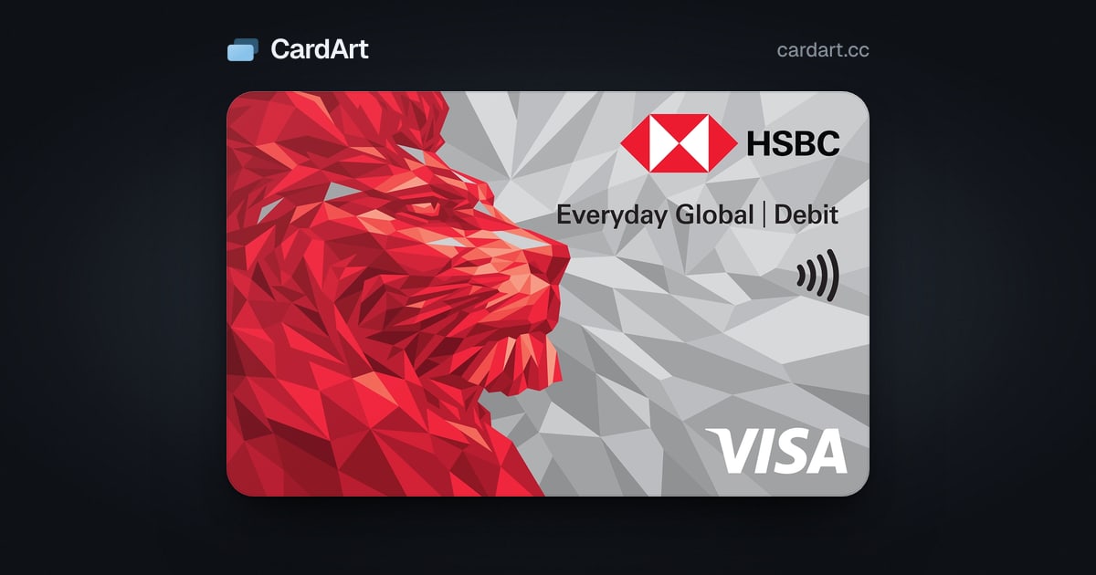 Add Debit Card HSBC Everyday Global Visa Debit — HSBC Australia card art for Apple ...