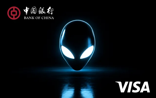 中国银行外星人 VISA卡