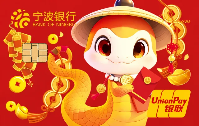 宁波银行蛇年生肖白金卡