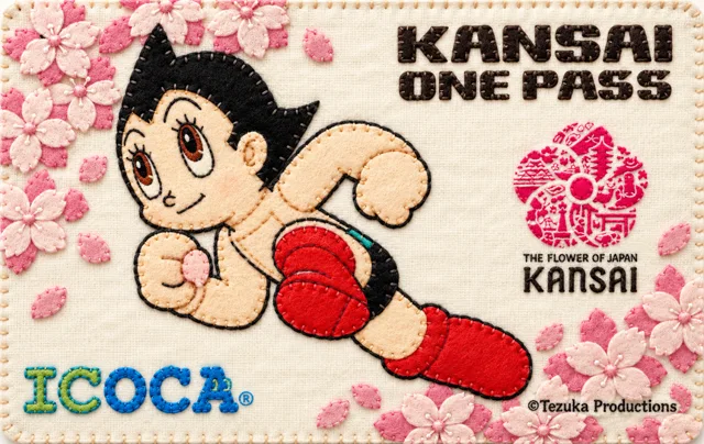 Icoca Kansai One Pass 꿰맨 천 질감