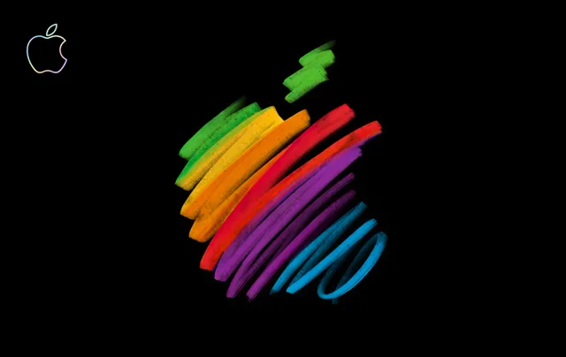 The Colorful Apple (Black)