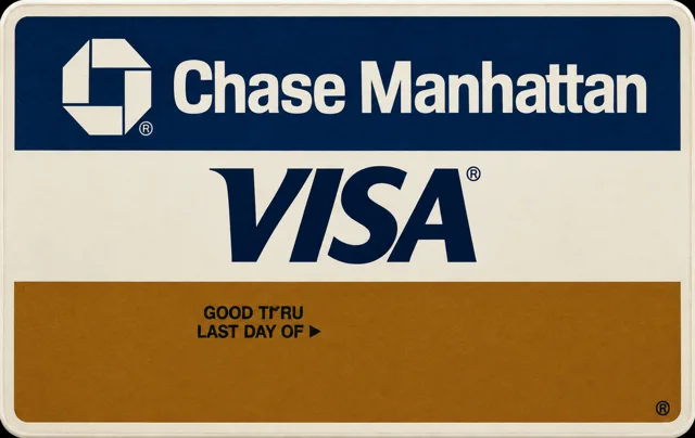 Chase Bank Classic Retro Visa